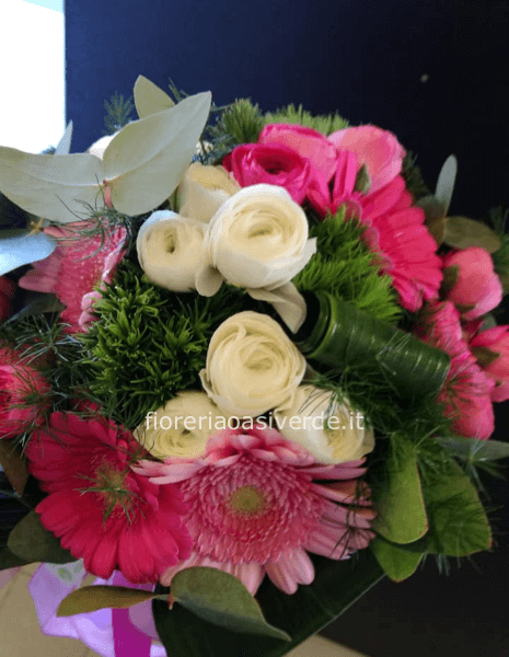 Bouquet bianco e rosa