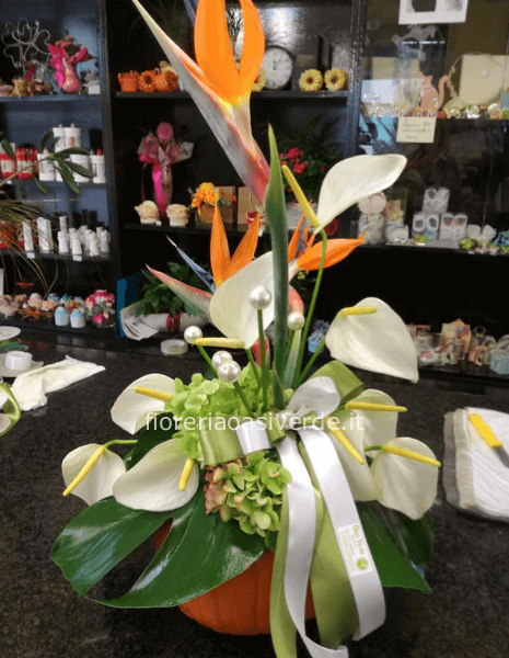 composizione fiori centro tavola